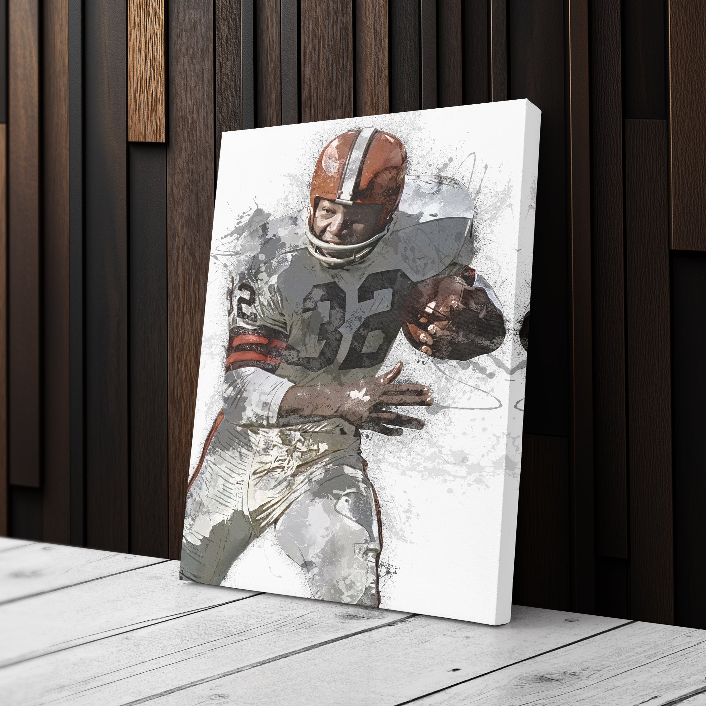 Jim Brown Canvas Art – Cleveland Browns Wall Decor