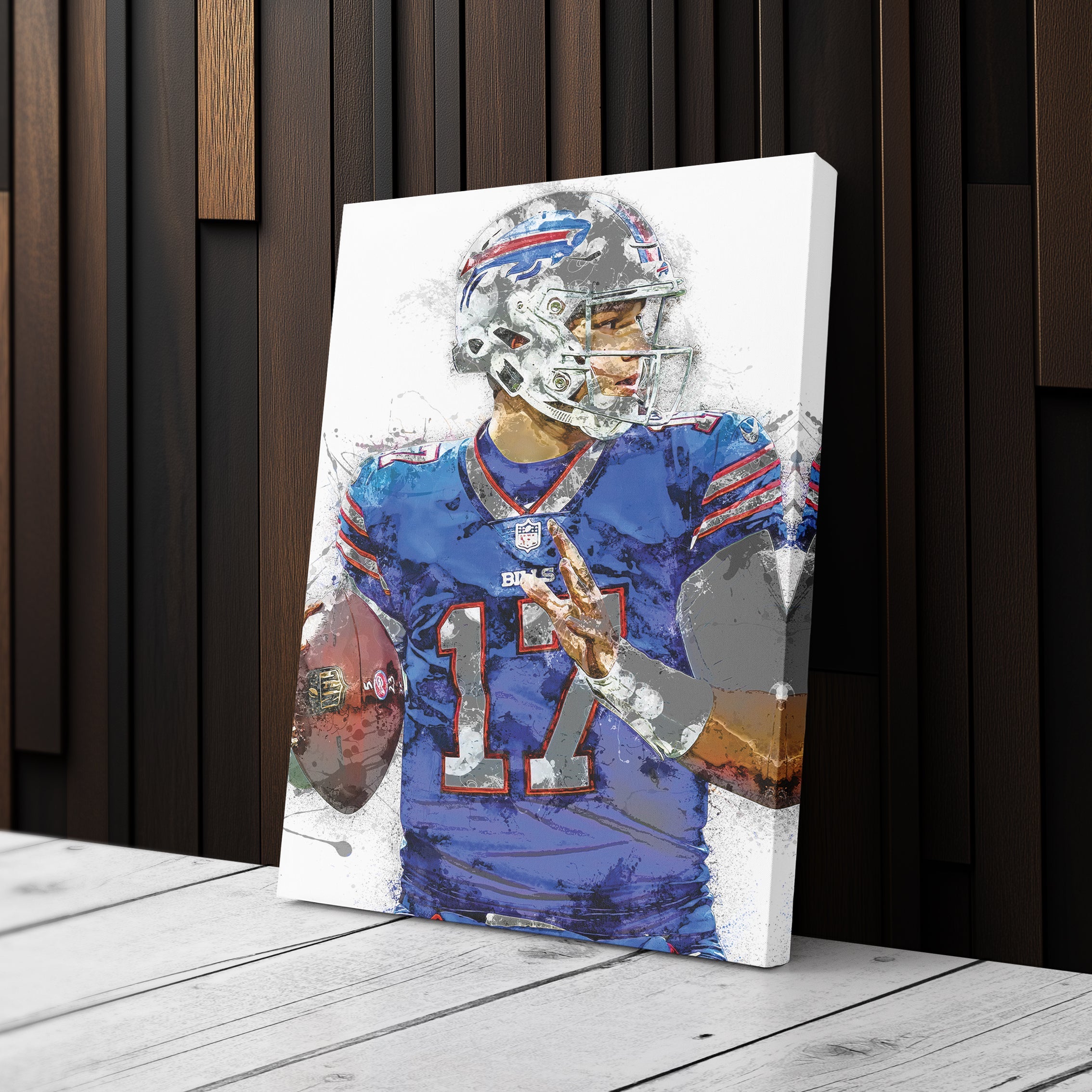 Josh Allen Canvas Art – Buffalo Bills Wall Decor