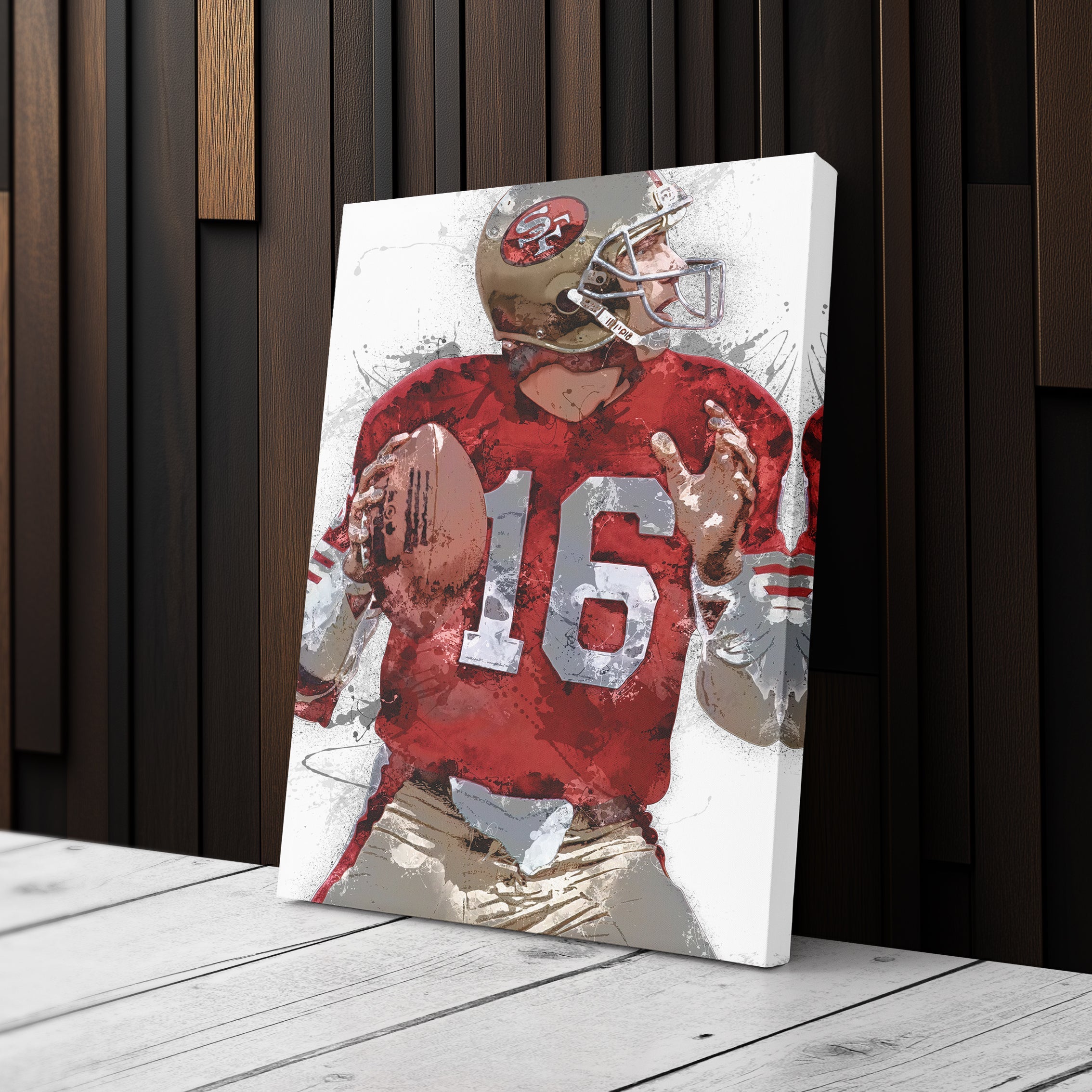 Joe Montana Canvas Art – San Francisco 49ers Wall Decor