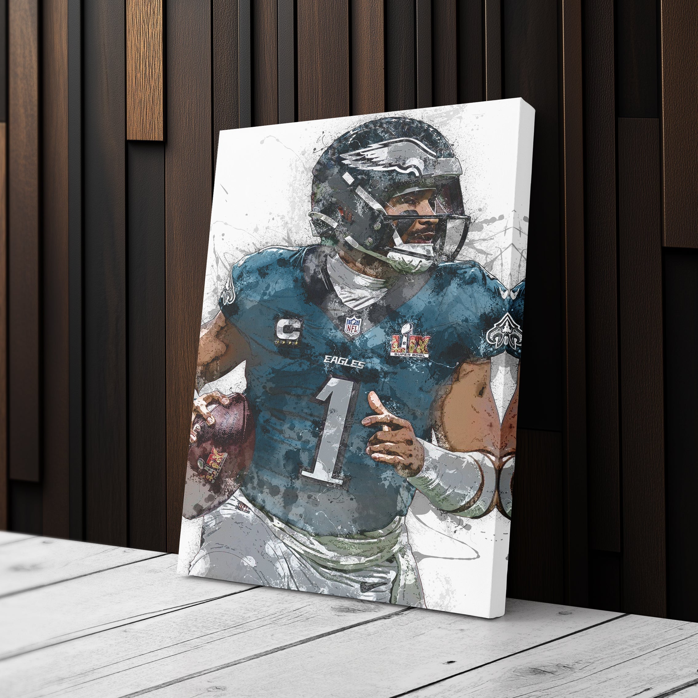 Jalen Hurts Canvas Art - Philadelphia Eagles Wall Decor