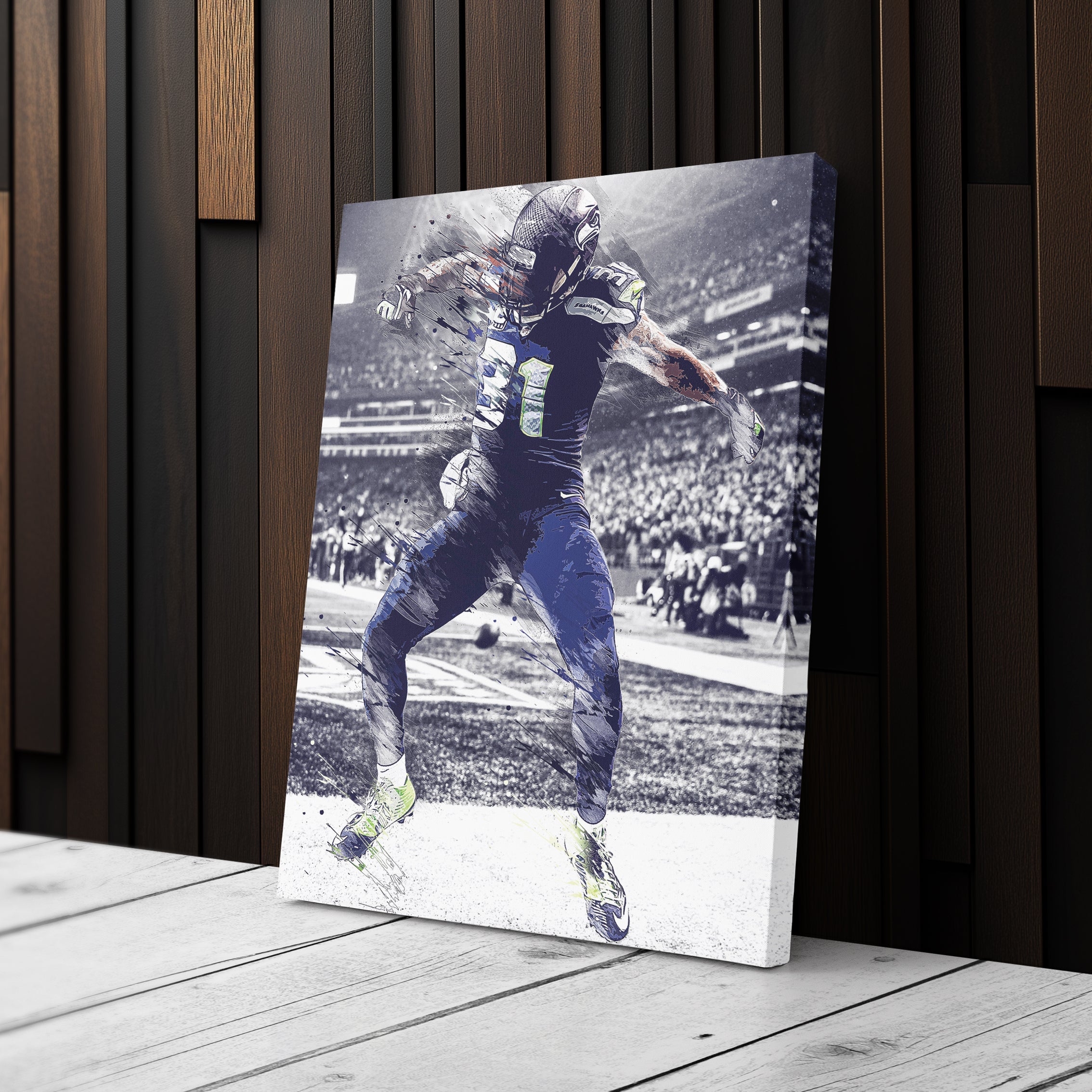 Kam Chancellor Canvas Art – Seahawks Celebration Decor