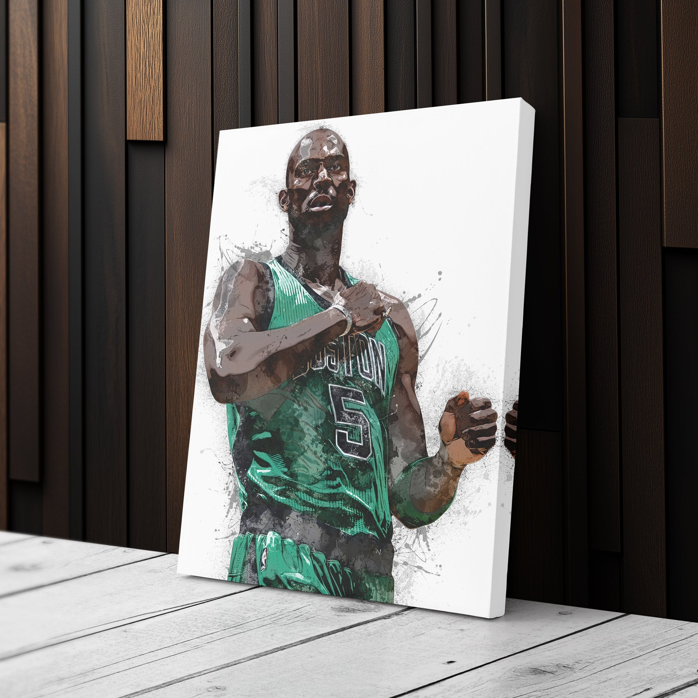 Kevin Garnett Canvas Art – Boston Celtics Wall Decor