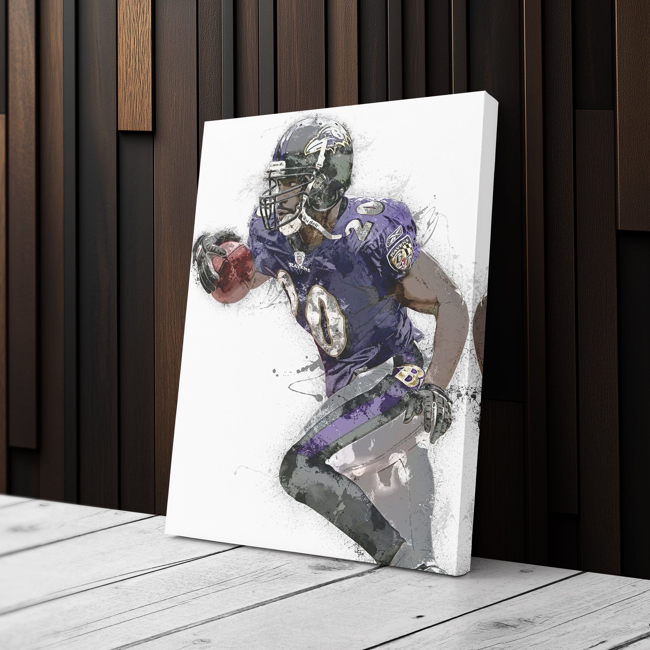Ed Reed Canvas Art – Baltimore Ravens Wall Decor