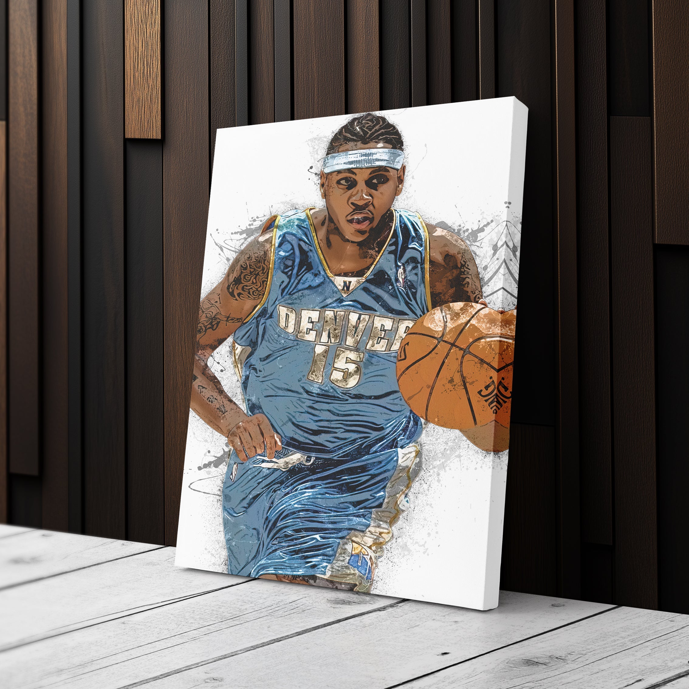 Carmelo Anthony Canvas Art – Denver Nuggets Wall Decor