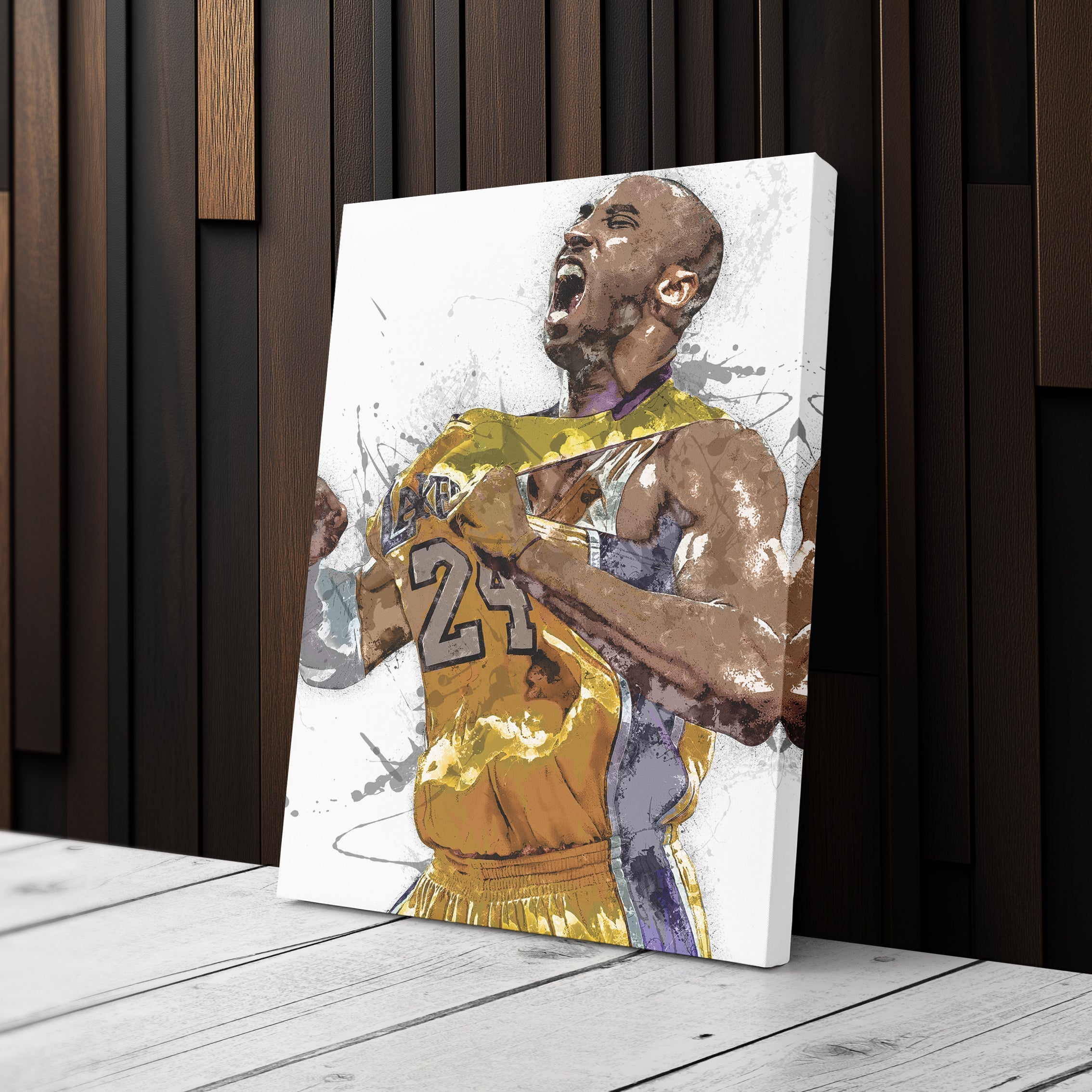 Kobe Bryant Canvas Art – Lakers Basketball Wall Decor