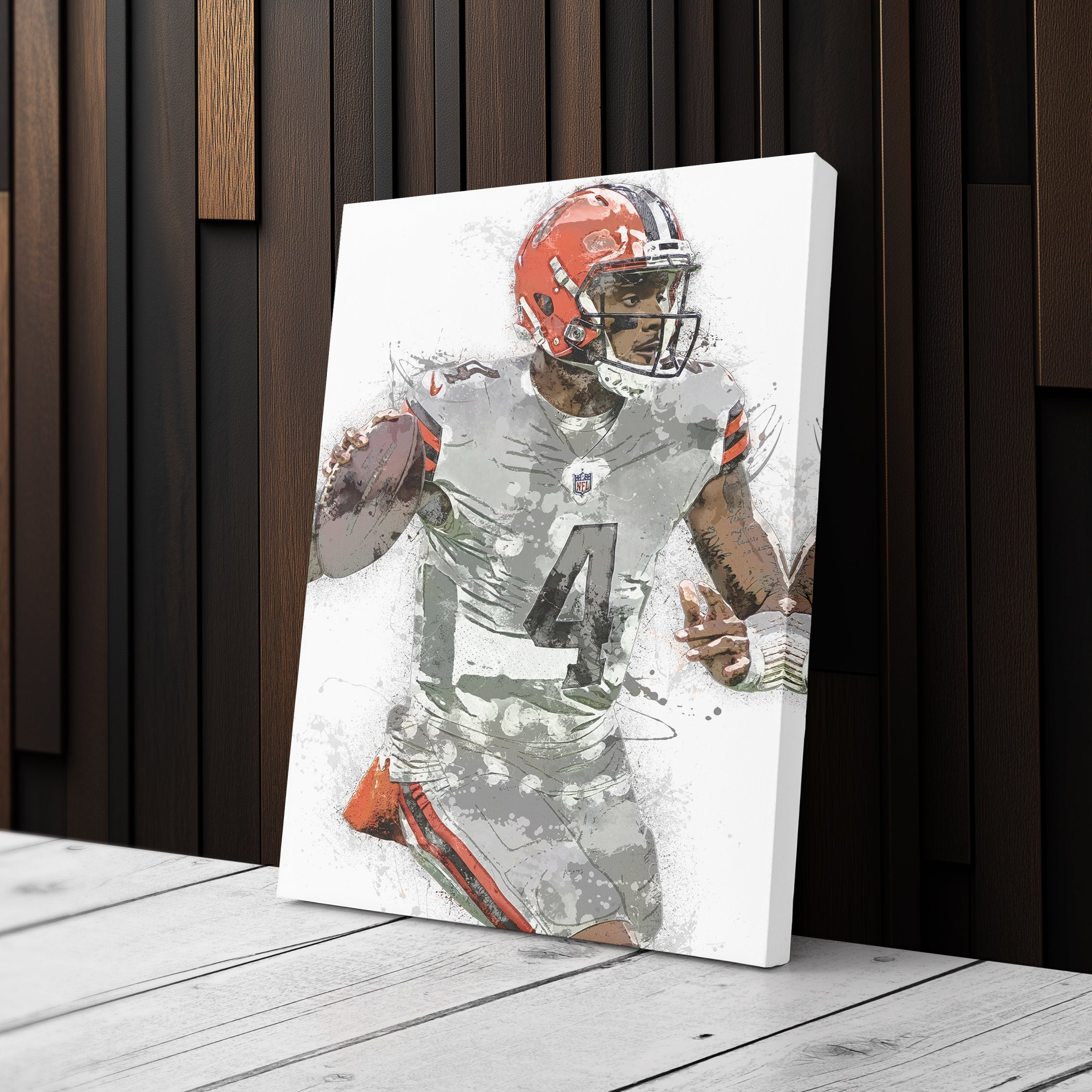 Deshaun Watson Canvas Art – Cleveland Browns Wall Decor