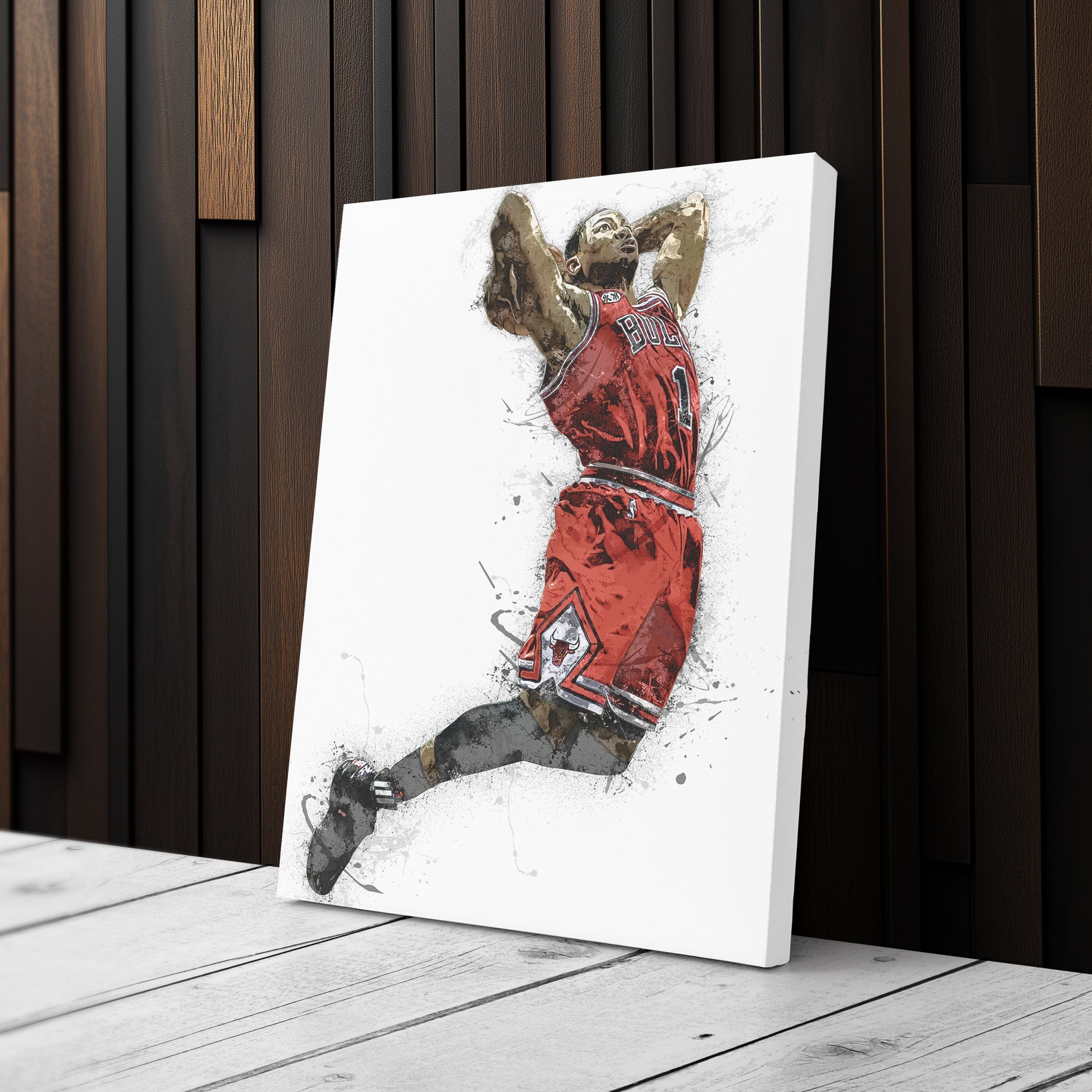 Derrick Rose Canvas Art – Chicago Bulls Wall Decor