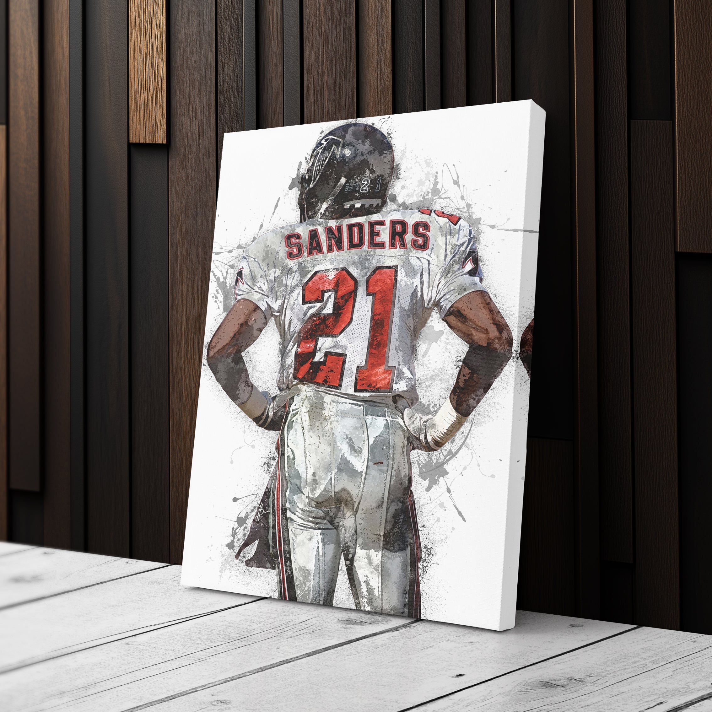 Deion Sanders Canvas Art – Atlanta Falcons Wall Decor