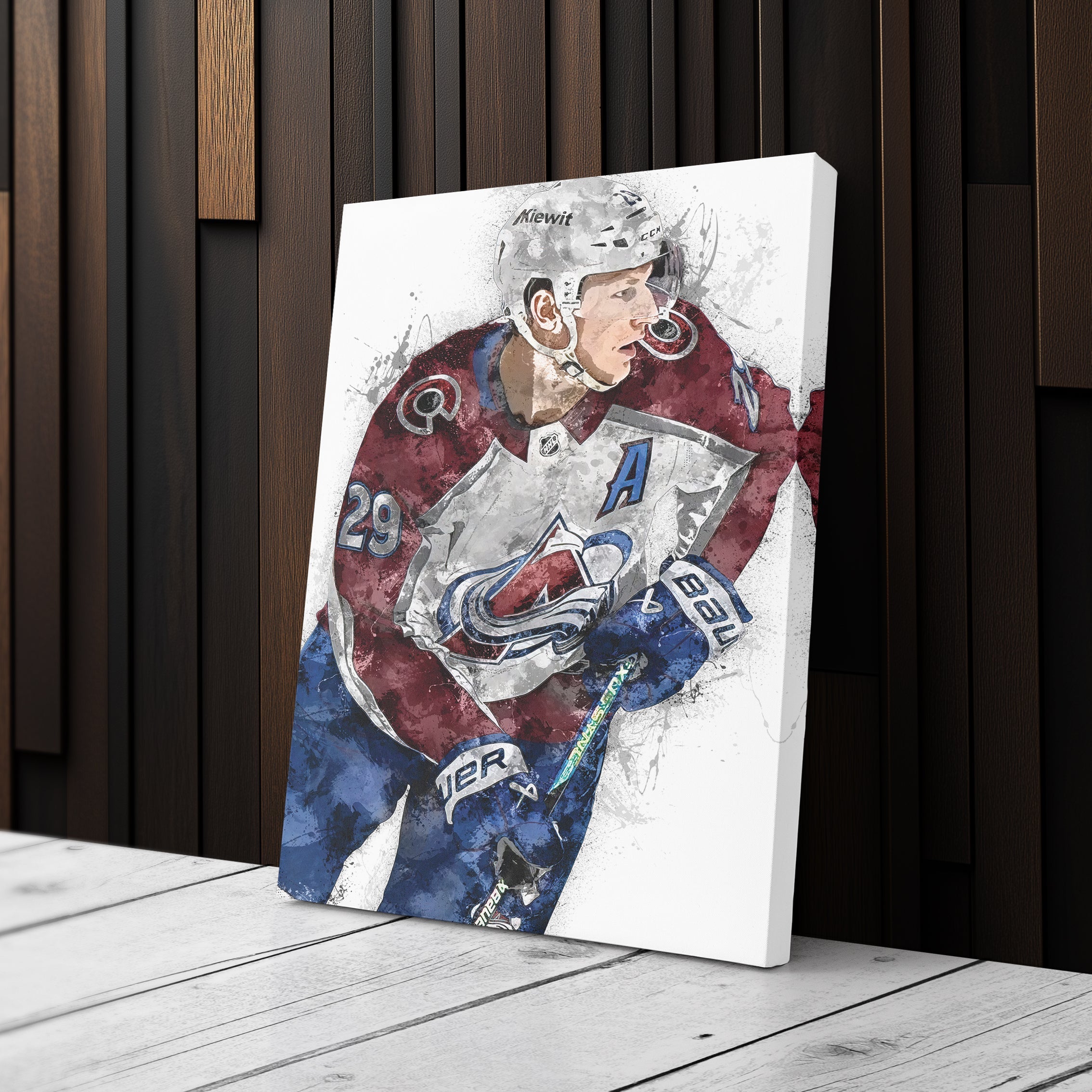 Nathan MacKinnon Canvas Art – Colorado Avalanche Wall Decor