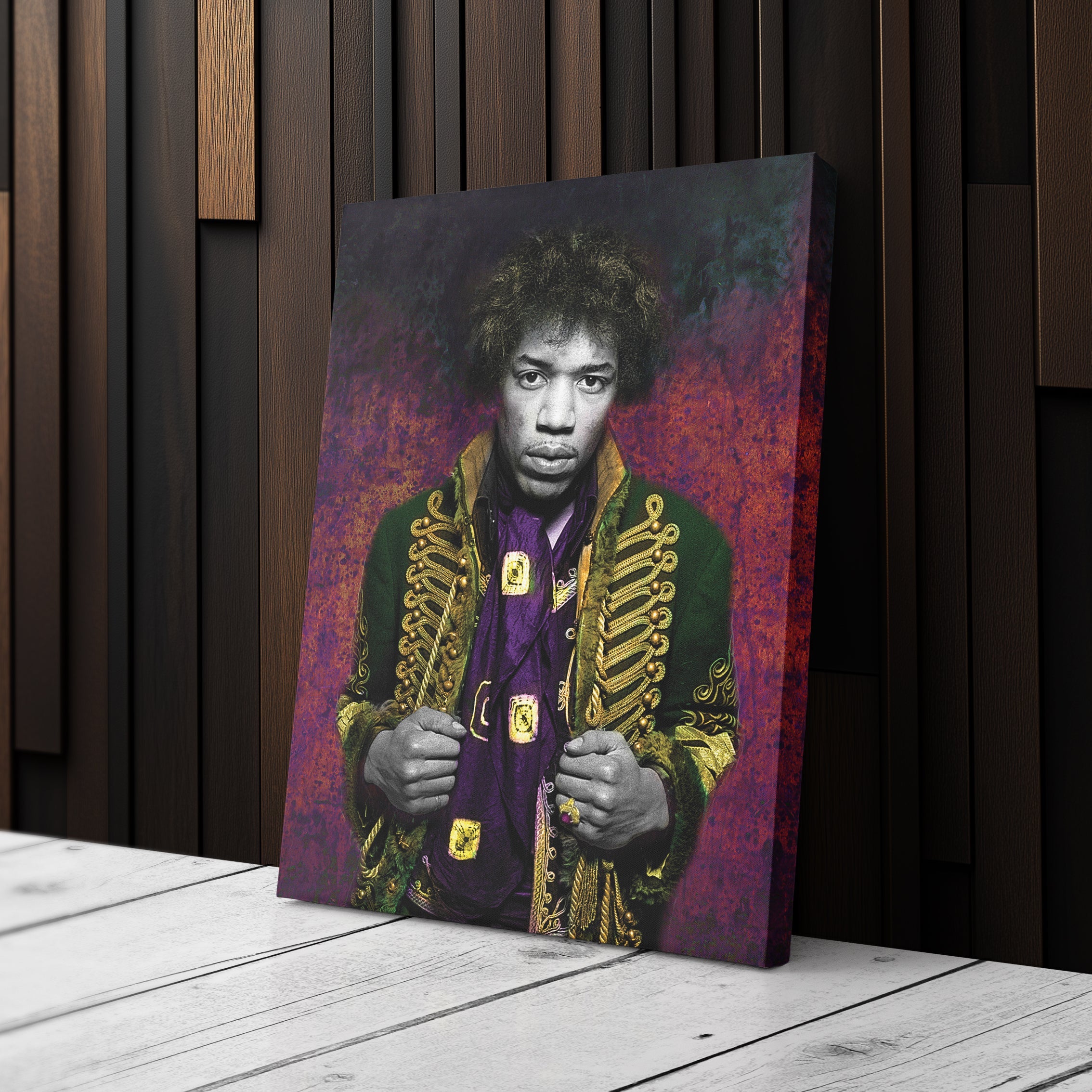 Jimi Hendrix Canvas Print – Guitarist & Singer Wall Art for Home Music Decor