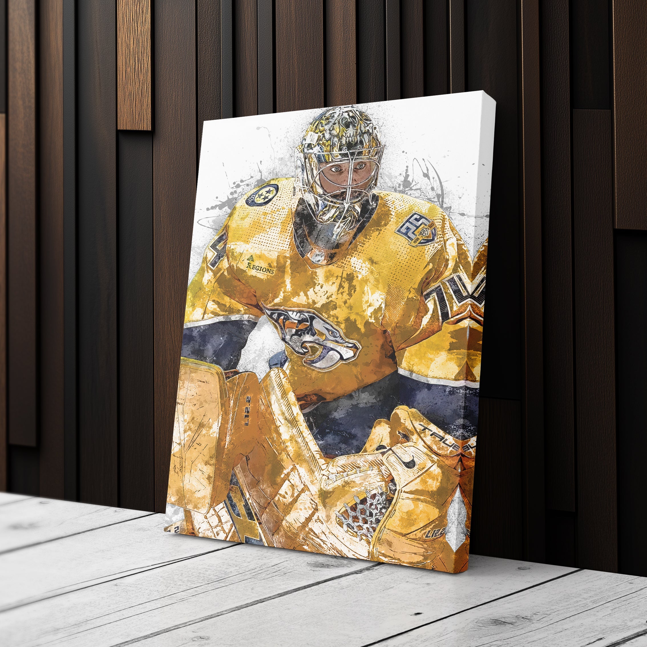 Juuse Saros Canvas Art – Nashville Predators Wall Decor
