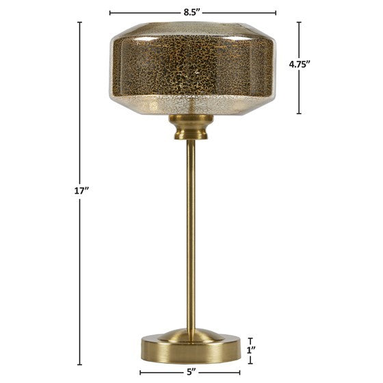 17' Mercury Glass Table Lamp Gold See below
