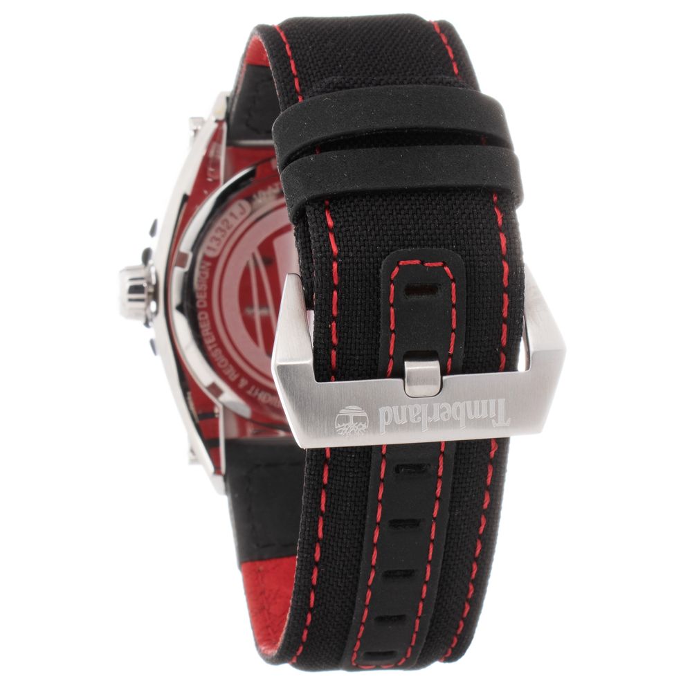 Timberland Black Leather Sport Watch