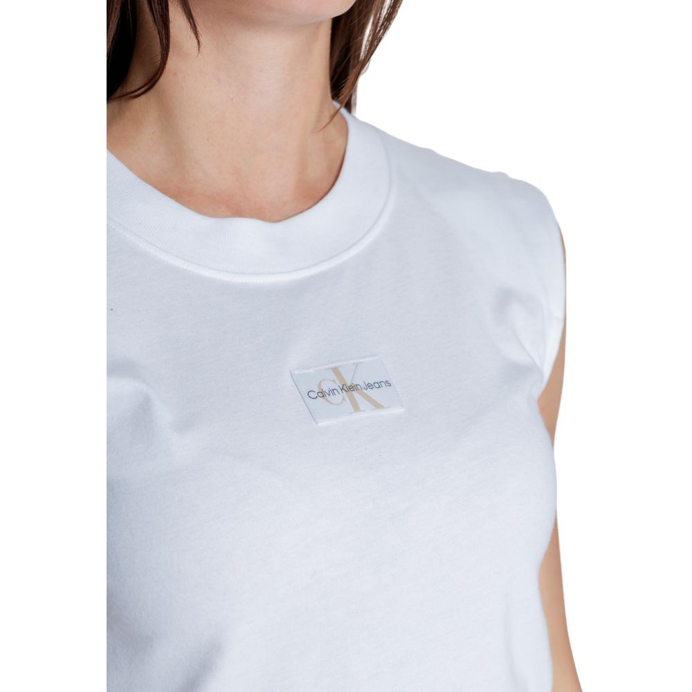 Calvin Klein Jeans White Cotton T-Shirt