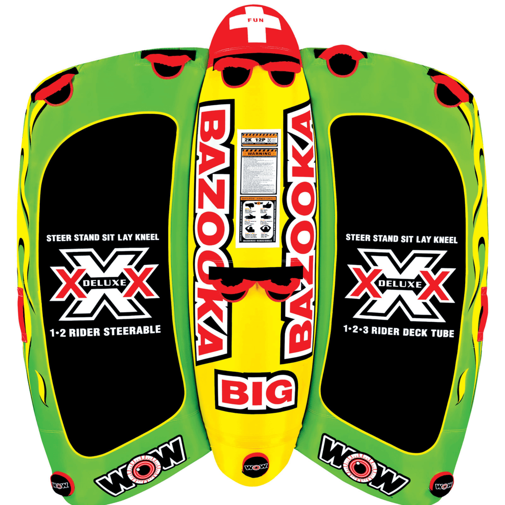 WOW Watersports Big Bazooka 4 Person Towable w Optional Steering Capability