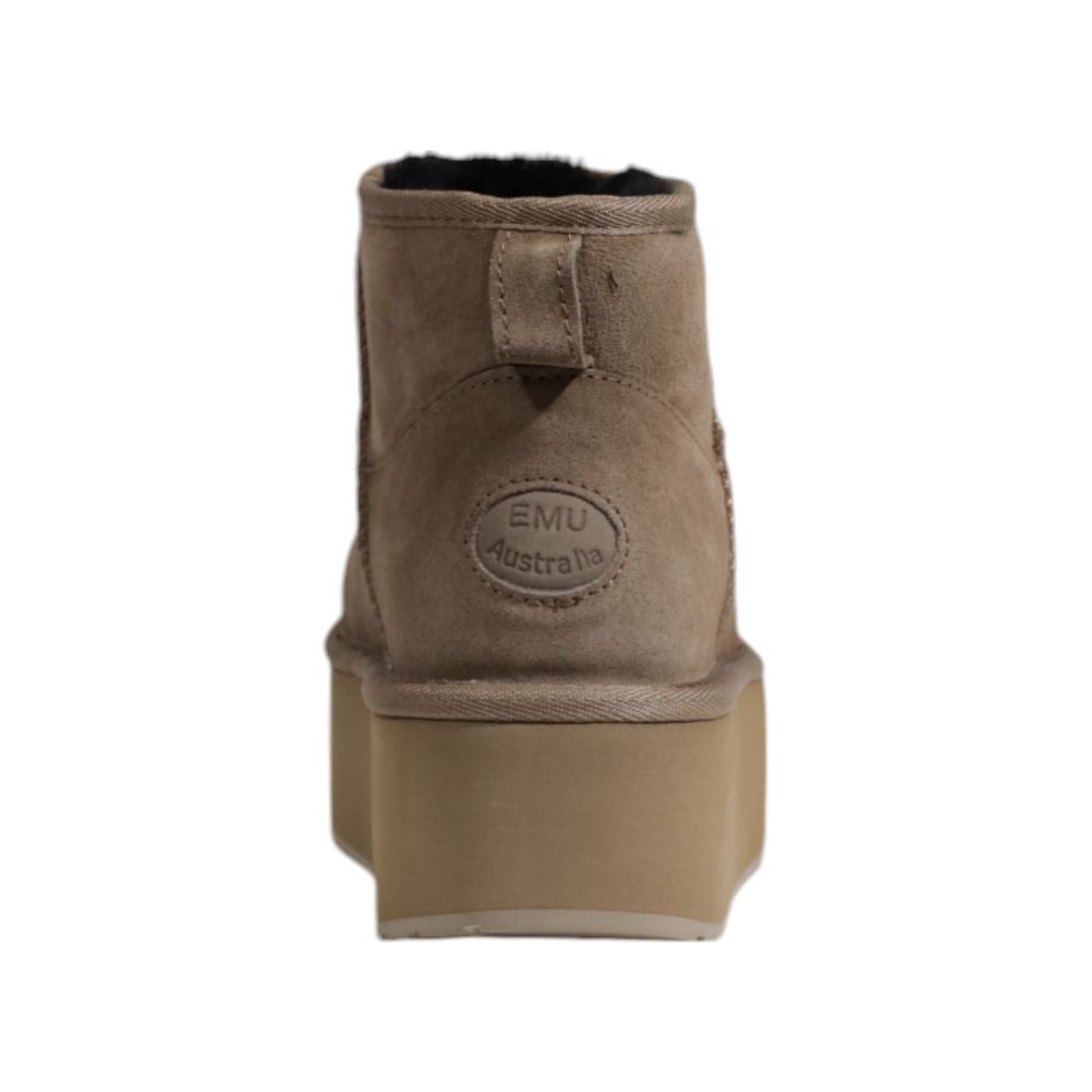 EMU Australia Beige Leather Ankle Boots