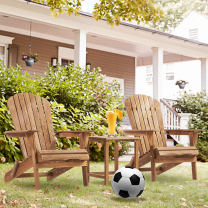 LuneluX_Home – Wooden Folding Adirondack Chair Set (2 pcs, Light