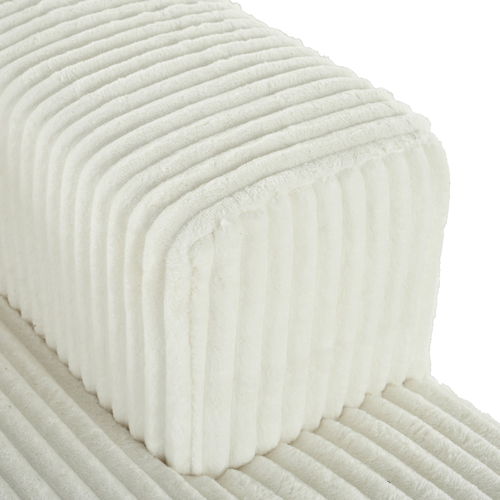 U_Style Corduroy Double Sofa Bed with 2 Pillows, Perfect for Living Rooms, Apartments, Offices