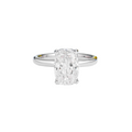 2.5ct Elongated Cushion Cut Solitaire Moissanite Engagement Ring