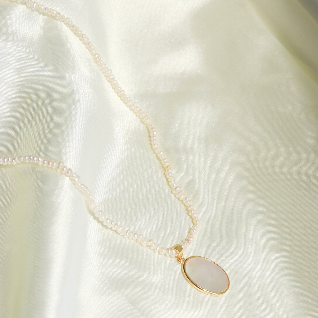 Pearl Pendant Necklace, 18k Gold-Plated Vermeil, 45cm