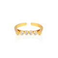 Lumière Dorée Adjustable Gold Zirconia Ring
