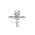 Heart & Round Cut Moissanite Ring