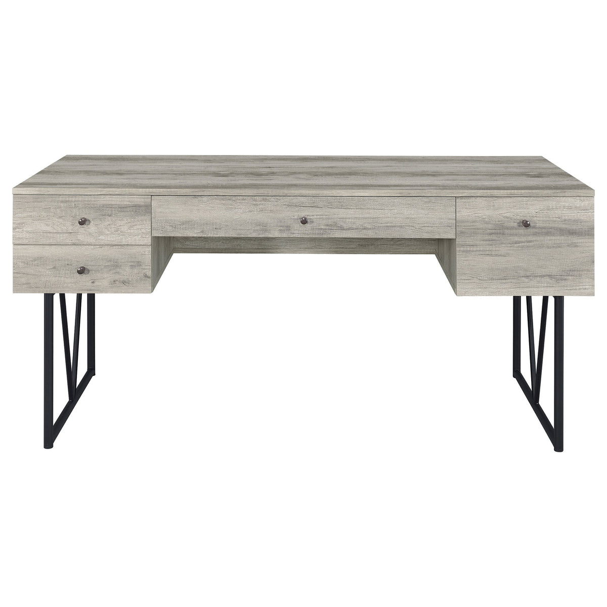 Sonoma Grey Driftwood 4-Drawer Writing Desk