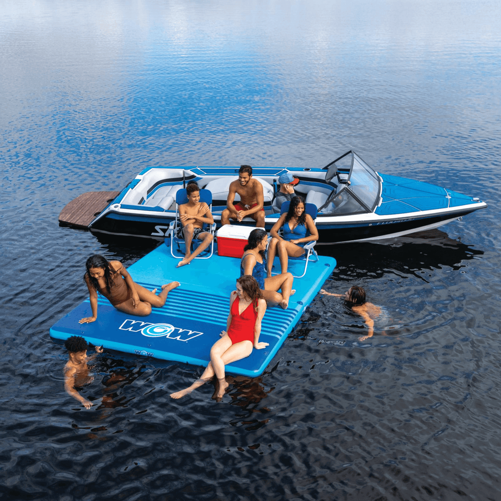 WOW Watersports 10'x8'x6" Drop Stitch Vacation Station Dock w Handles