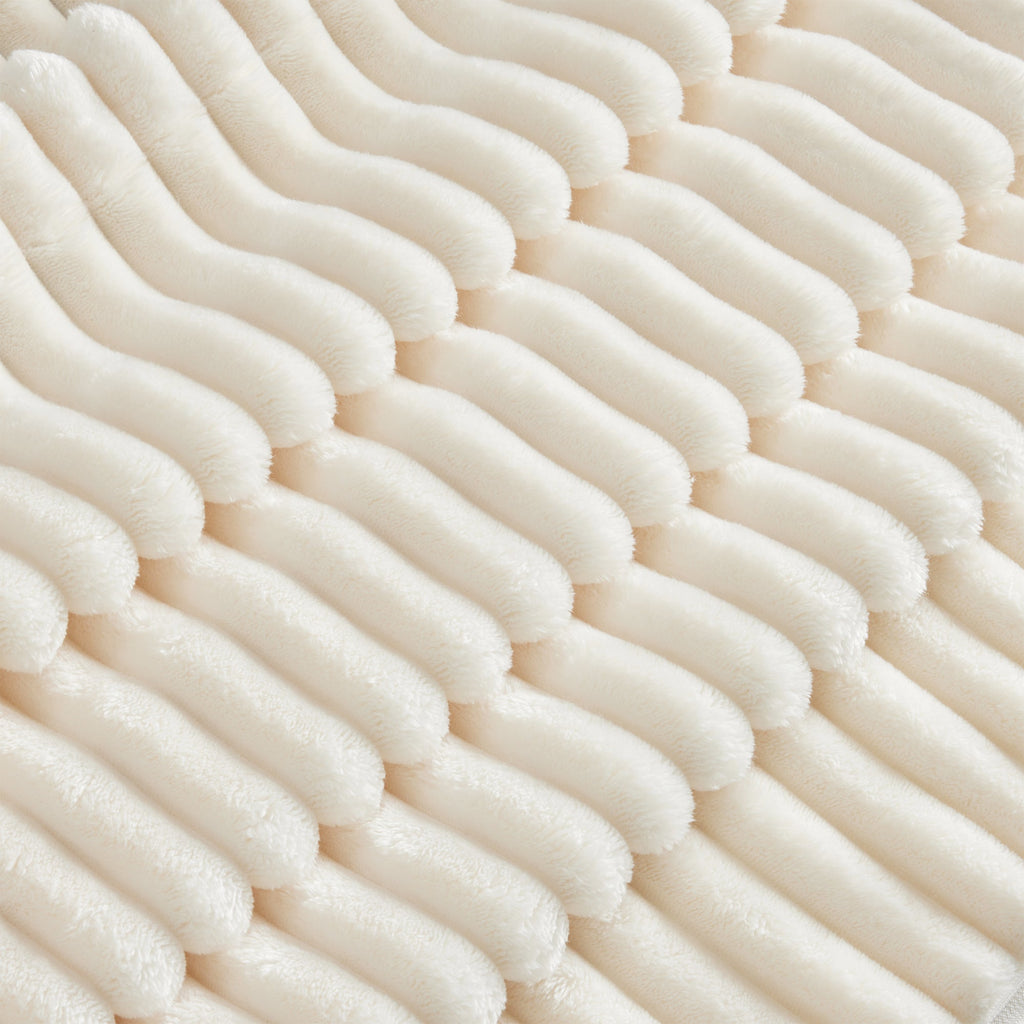 Living Room Sofa Slipcovered Sofa 3 Seater Sofa With 3 Ottomans, Oversized 3-Seat Sleeper Sofa Bed Home Theater Sofa, Corduroy, Cream