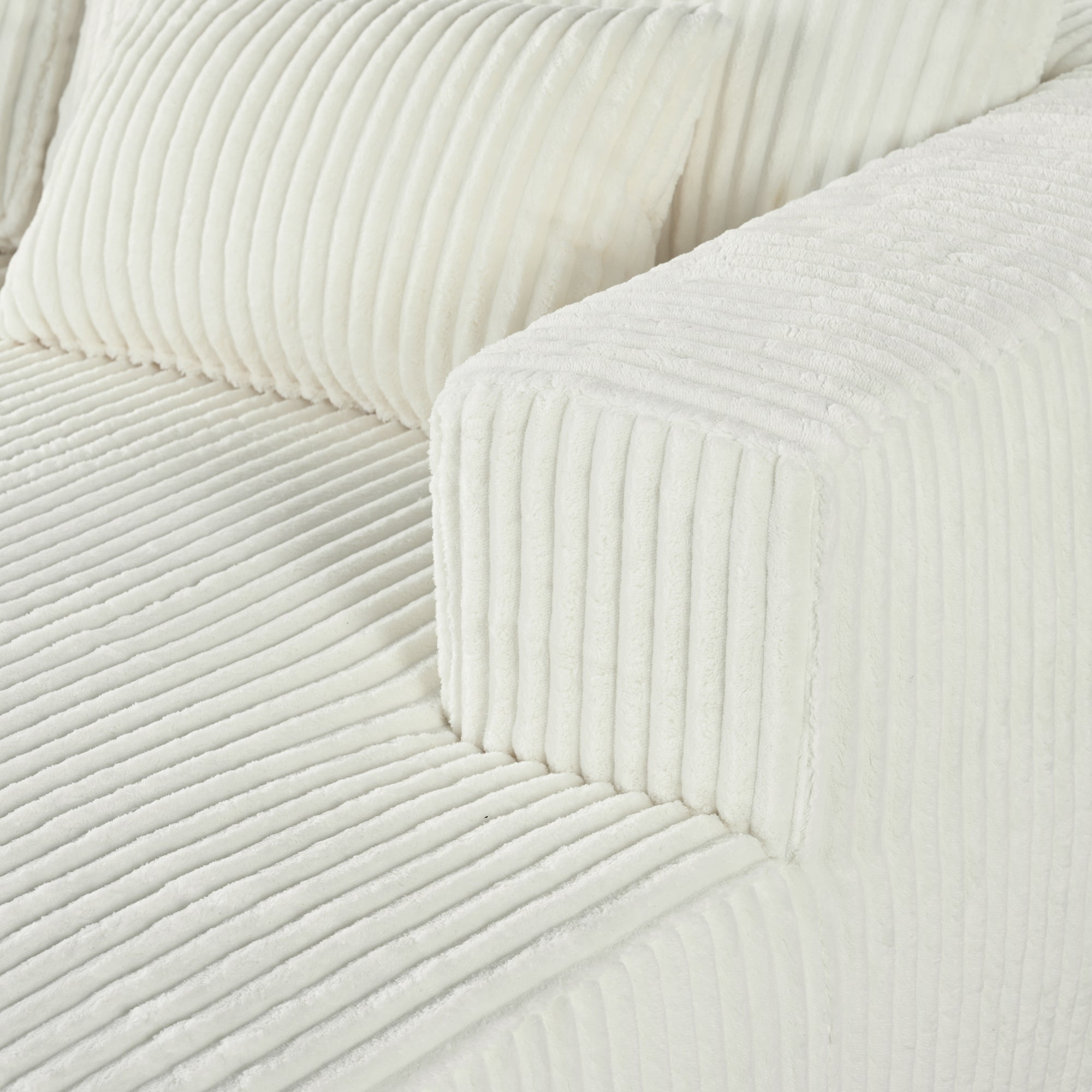 U_Style Corduroy Double Sofa Bed with 2 Pillows, Perfect for Living Rooms, Apartments, Offices