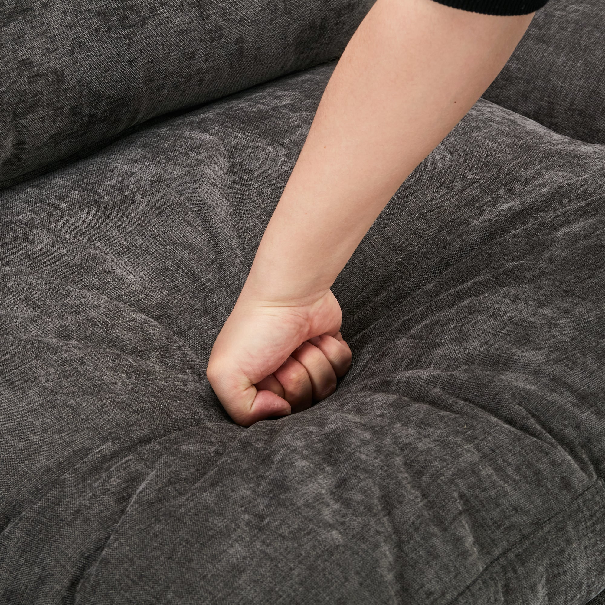 89'  Cozy Upholstered 3-seater Sofa Oversized Comfy Cloud Sofa Double Cushion 3-seater Sofa Plush Cushion Sofa Couch for Living Room, Grey