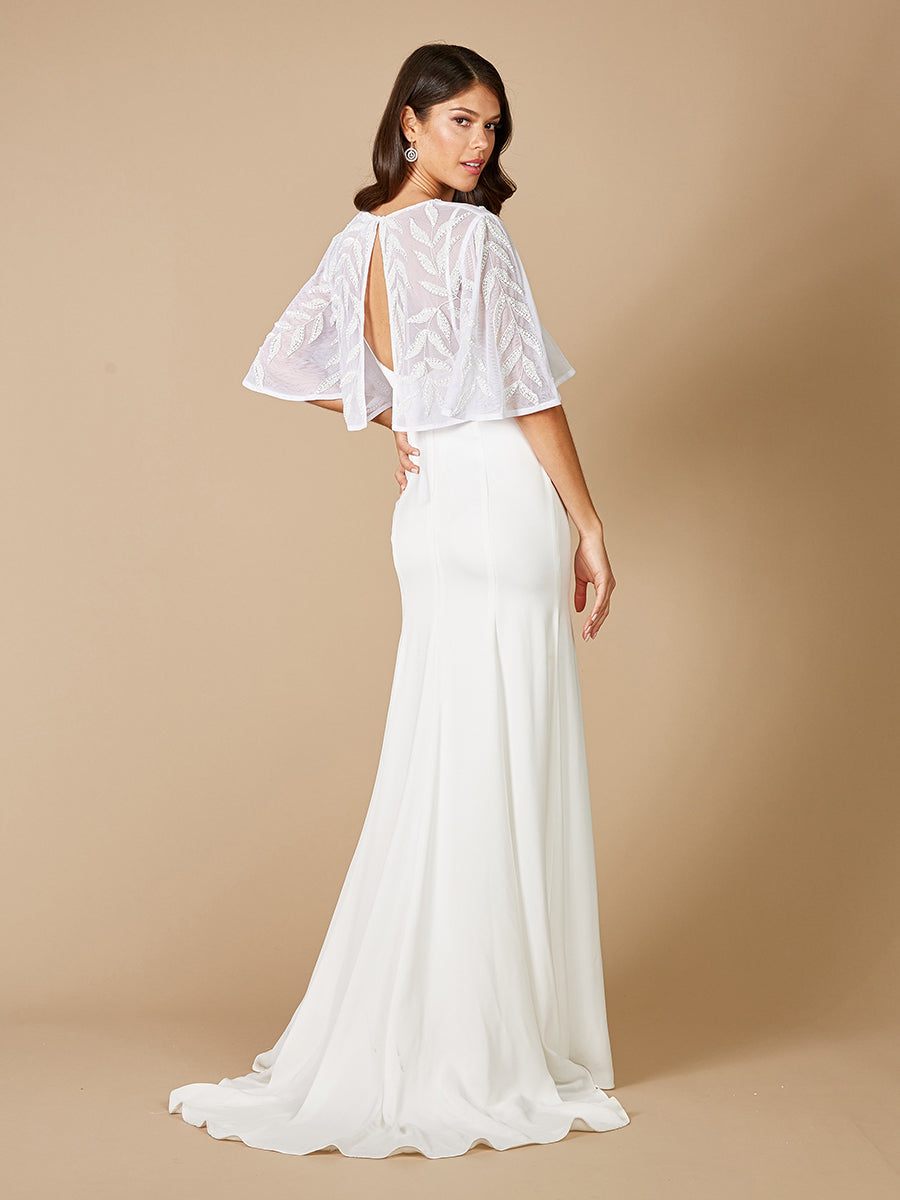 Gilly Boho Beaded Pull-On Bridal Capelet | 51100