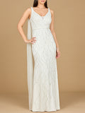 Lara 51214 - Beaded Wedding Gown with Cape