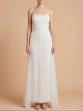 Lara Beaded Spaghetti Strap Sheath Gown | 51224