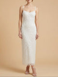 Lara Beaded Midi Dress with Spaghetti Straps | 51231