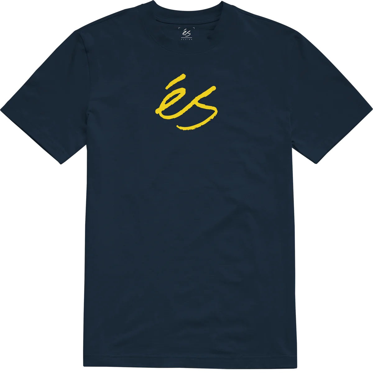 éS Script Mid SS Tee - Navy/Yellow