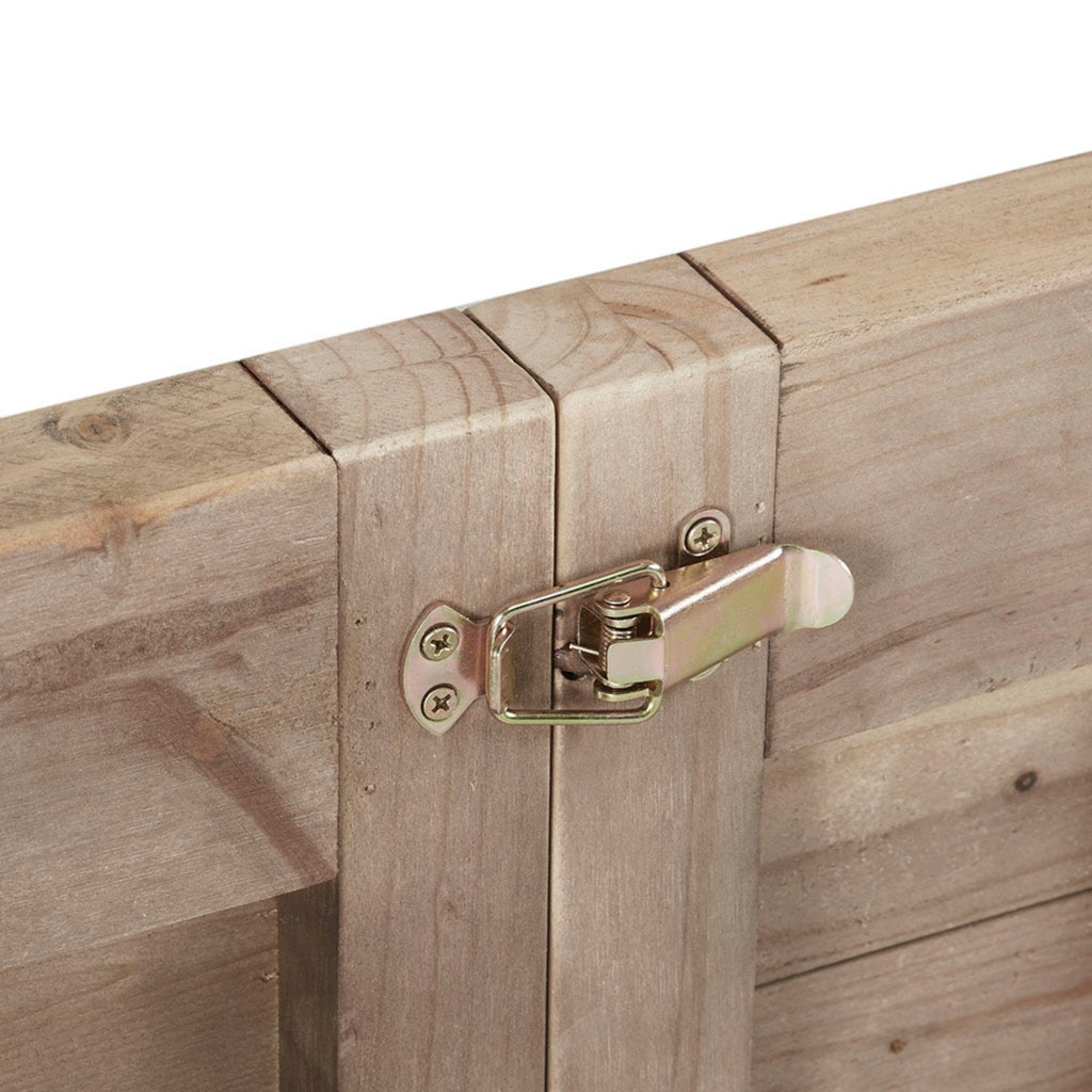 Rustic Dining Table with Metal Support in Natural Pine Wood Finish, 72 x 36 inches