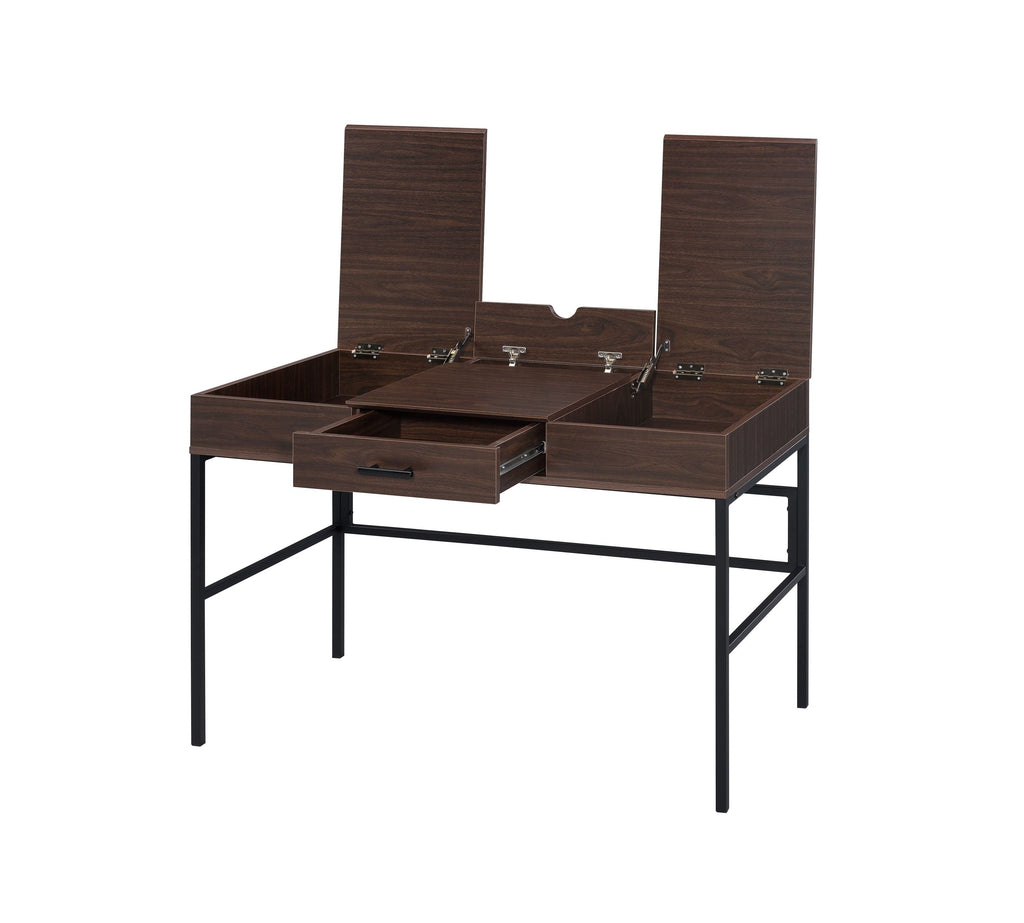 Verster Oak & Black Finish Writing Desk W/USB