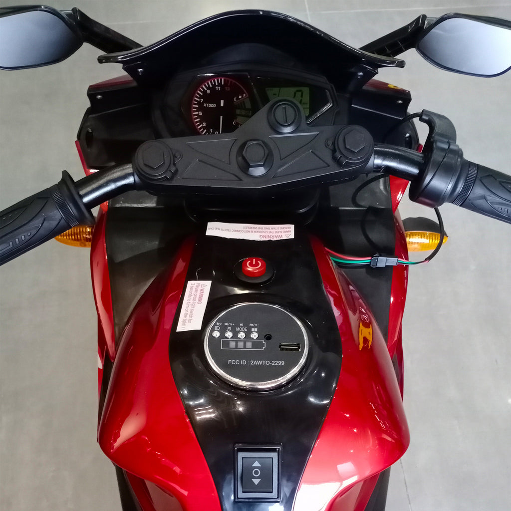 Kids 12V Motorcycle with Training Wheels, Manual Throttle, and Lighting Wheels for Boys and Girls Ages 3-6