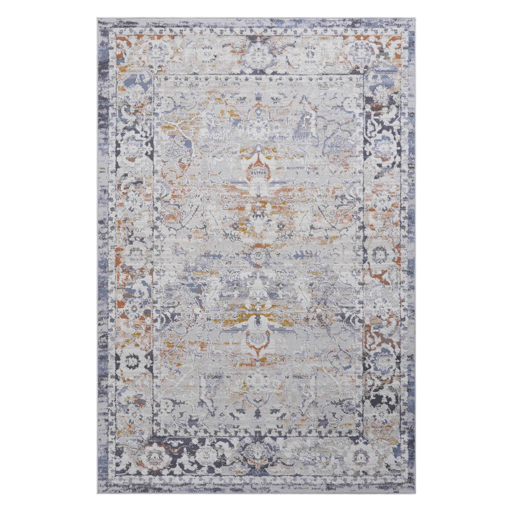 NAAR PAYAS Collection 5X7 Ivory / Grey / Traditional Area Rug