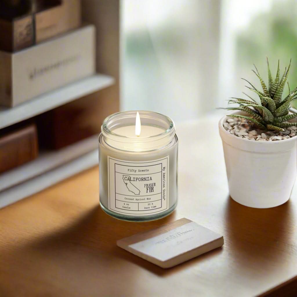 California Frasier Fir Scented Candle - Coconut Apricot Wax