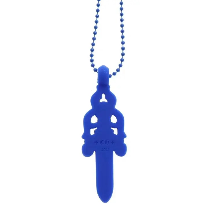 Chrome Hearts Rubber Dagger Pendant Ball Chain Necklace