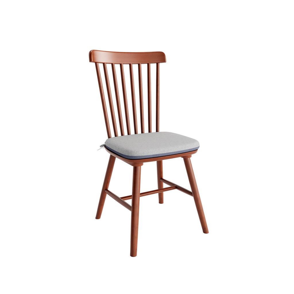 Farmhouse Kitchen Chairs (Pair) - Sturdy Solid Wood Construction with Cushioned Seats, Modern Windsor Back Design- Walnut