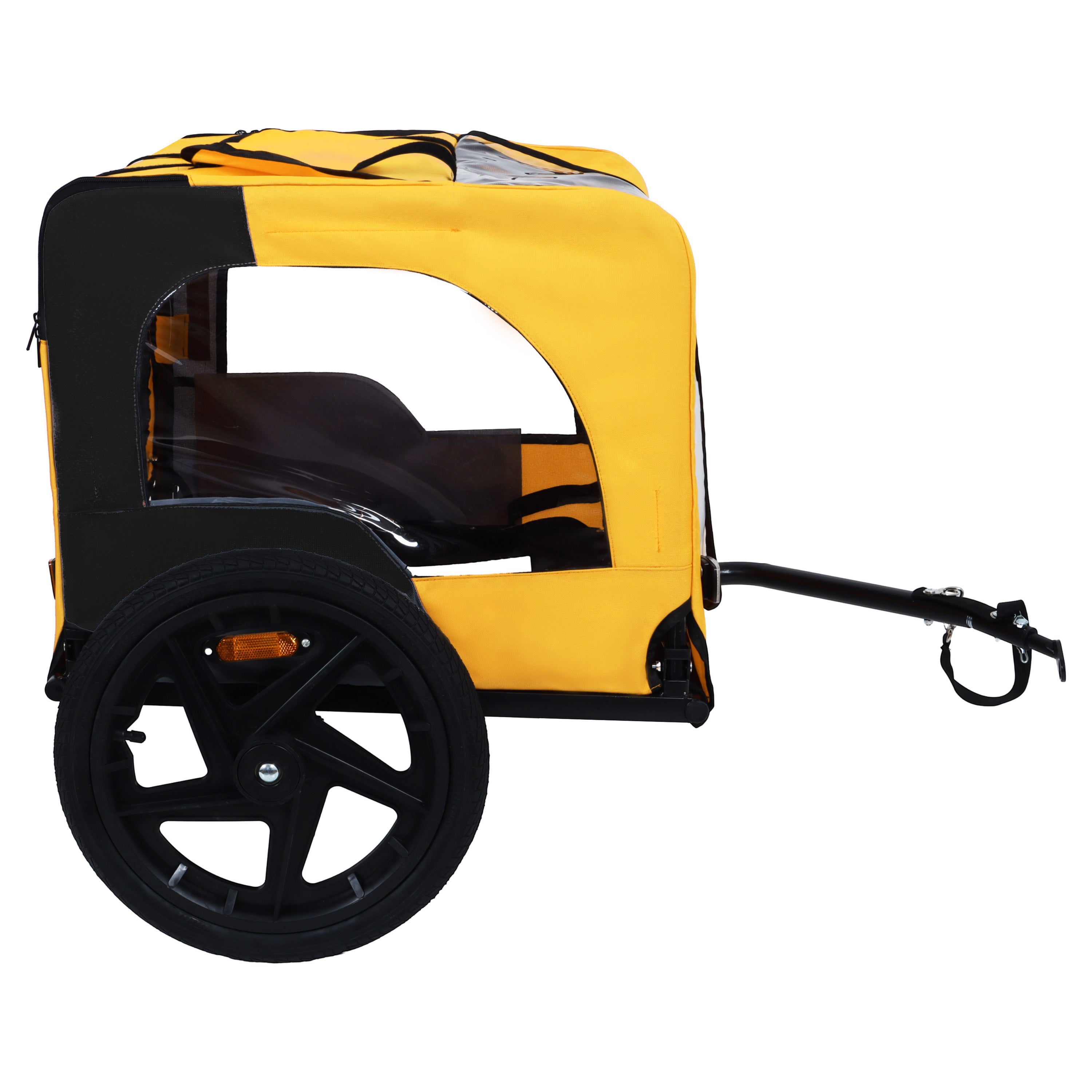 Pet Bike Trailer Dog Cart for Bicycle, Suitable for Small and Medium Pets, Easy Folding Cart Frame, Quick Release Wheel, Non-Slip Floor, Internal Leash