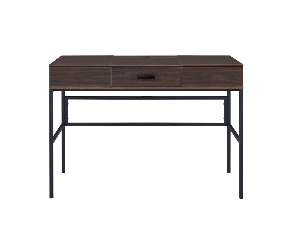 Verster Oak & Black Finish Writing Desk W/USB