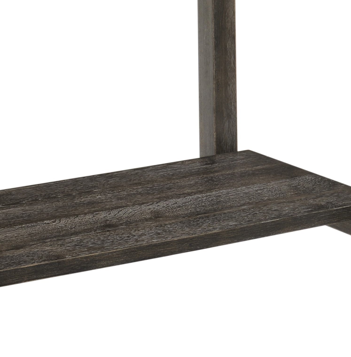 Contemporary Counter Height Table with Storage Shelf Classic Gray Finish Wooden Dining Furniture 1pc