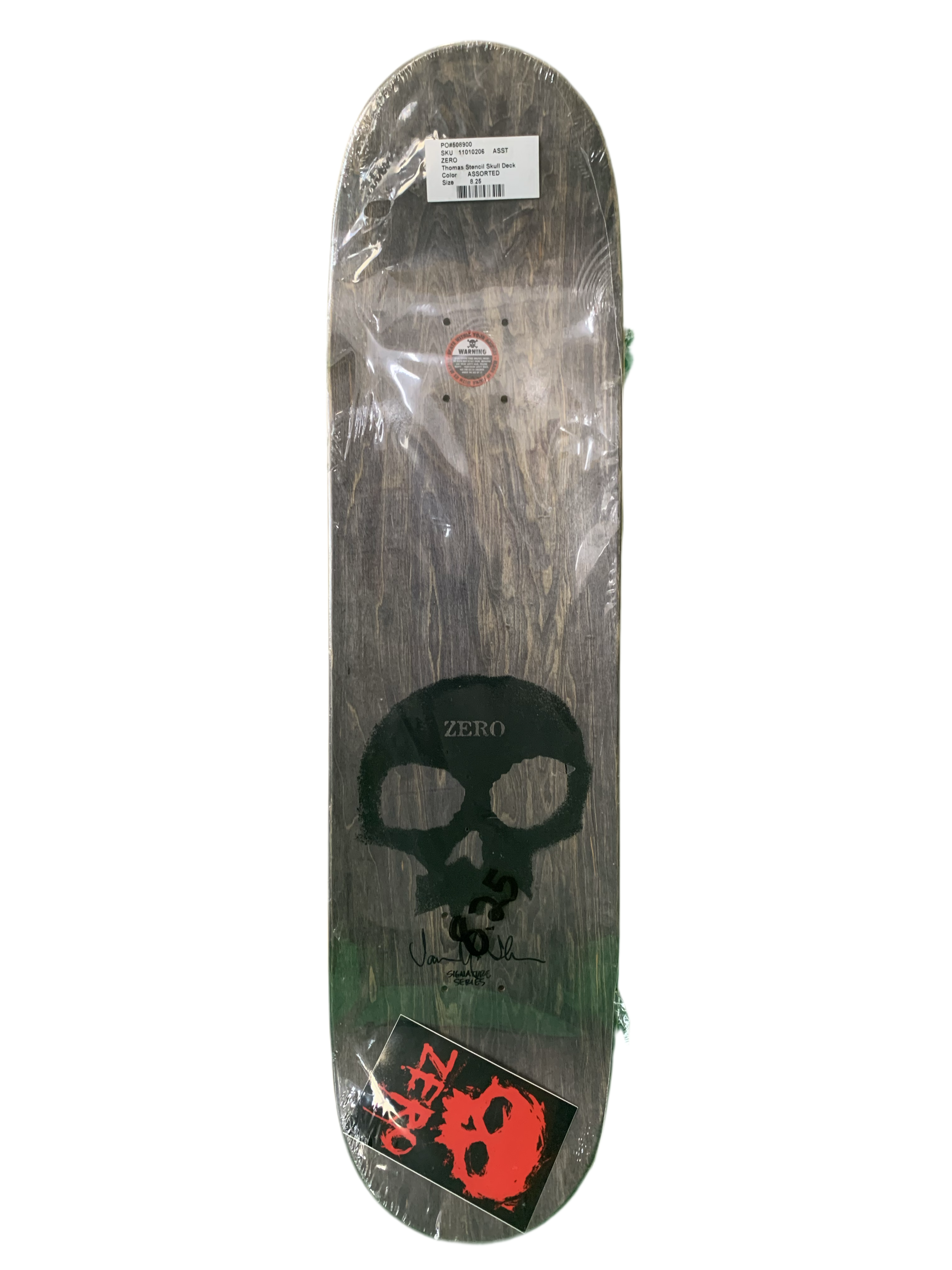 Zero Jamie Thomas Stencil Skull 8.25" Classic Skateboard Deck