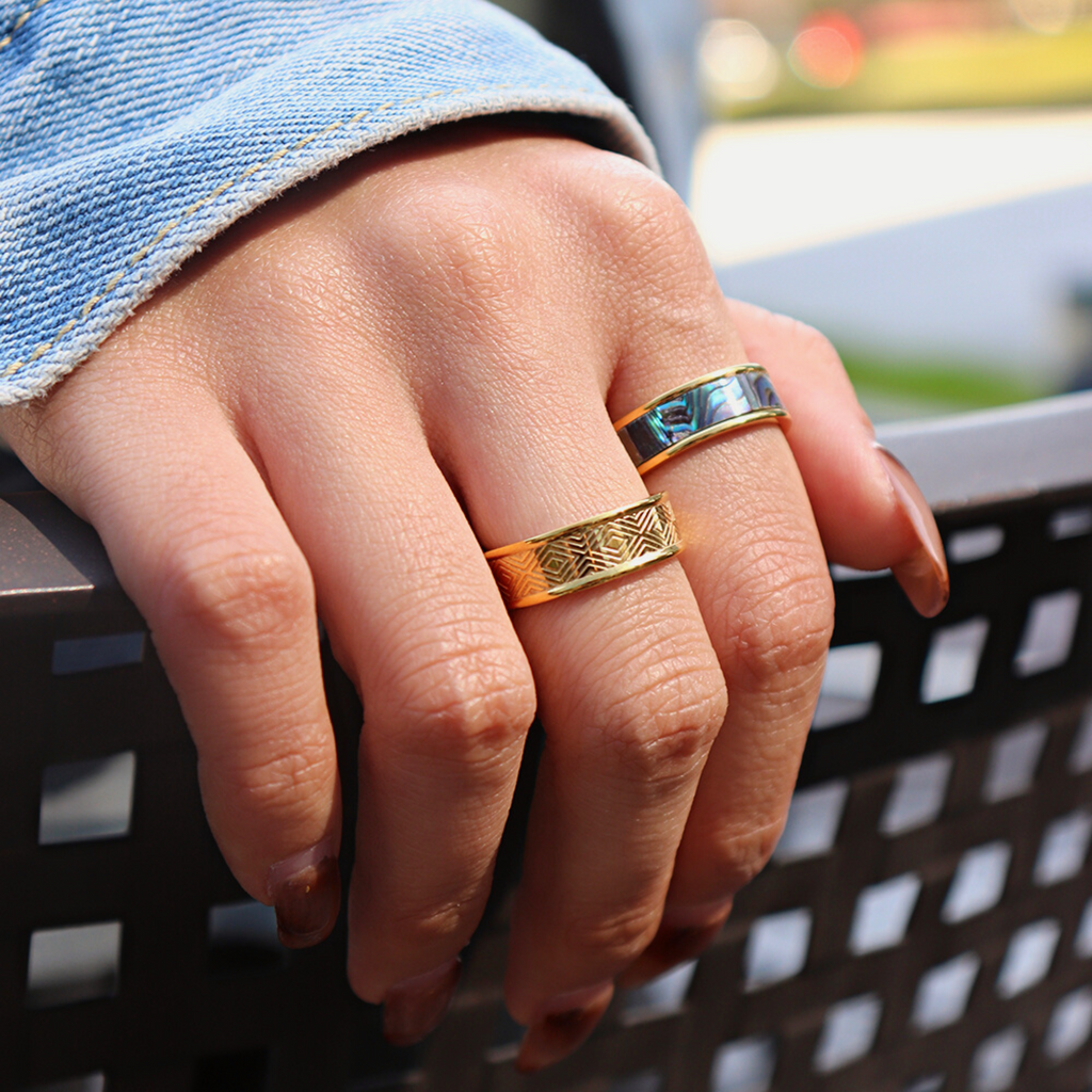 Laurentine Black Pearl Gold-Plated Ring