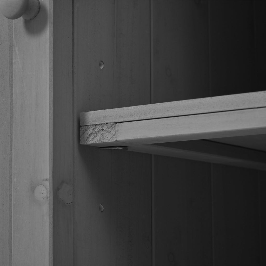 Outdoor Kitchen Island Fir Wood Kitchen Island with Stainless Steel Top, Ample Storage, Towel and Spice Racks, Bottle Opener, Grey