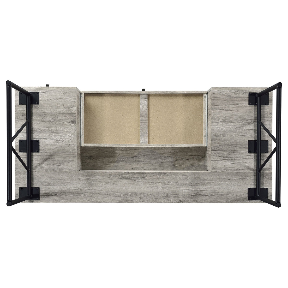 Sonoma Grey Driftwood 4-Drawer Writing Desk